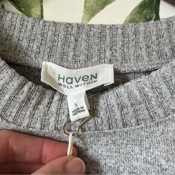 Haven Well Within Lightweight Crewneck Sweater. Small. Gray. NWT. - Picture 3 of 9